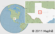 Savanna Style Location Map of ZIP code 79532, highlighted state, hill shading