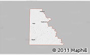 Gray 3D Map of ZIP code 79565, single color outside