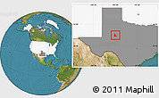 Satellite Location Map of ZIP code 79565, highlighted country, highlighted state