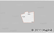 Gray 3D Map of ZIP code 79713, single color outside