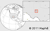 Blank Location Map of ZIP code 79713, highlighted country, highlighted county