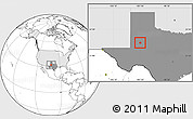 Blank Location Map of ZIP code 79713, highlighted country, highlighted state