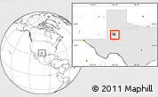 Blank Location Map of ZIP code 79713, highlighted county, highlighted state