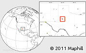 Blank Location Map of ZIP code 79713, highlighted county