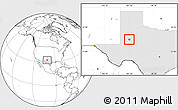 Blank Location Map of ZIP code 79713, highlighted state
