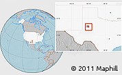 Gray Location Map of ZIP code 79713, highlighted country, highlighted county, hill shading