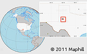 Gray Location Map of ZIP code 79713, highlighted country, highlighted county