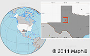 Gray Location Map of ZIP code 79713, highlighted country, highlighted state