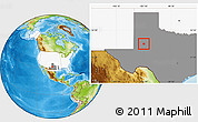 Physical Location Map of ZIP code 79713, highlighted country, highlighted state