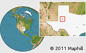 Satellite Location Map of ZIP code 79713, highlighted state