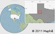 Savanna Style Location Map of ZIP code 79713, highlighted country, highlighted state, hill shading