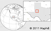 Blank Location Map of ZIP code 79749, highlighted state
