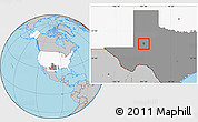 Gray Location Map of ZIP code 79749, highlighted country, highlighted state