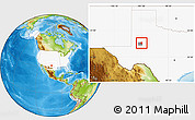 Physical Location Map of ZIP code 79749, highlighted country, highlighted county