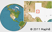 Satellite Location Map of ZIP code 79749, highlighted state