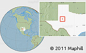 Savanna Style Location Map of ZIP code 79749, highlighted state, hill shading