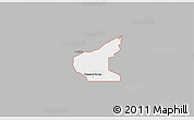 Gray 3D Map of ZIP code 79766, single color outside