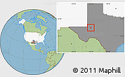 Savanna Style Location Map of ZIP code 79766, highlighted country, highlighted state