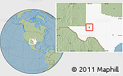 Savanna Style Location Map of ZIP code 79766, highlighted state, hill shading