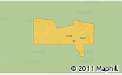 Savanna Style 3D Map of ZIP code 79782, single color outside