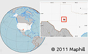 Gray Location Map of ZIP code 79783, highlighted country, highlighted county, hill shading