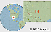 Savanna Style Location Map of ZIP code 79783, hill shading