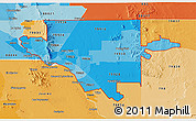 Political Shades 3D Map of ZIP codes starting with 799
