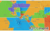Political 3D Map of ZIP code 79908