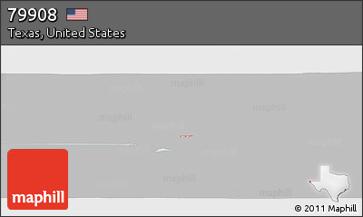 Gray Panoramic Map of ZIP Code 79908, single color outside