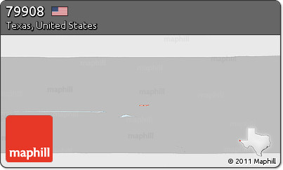 Gray Panoramic Map of ZIP Code 79908, single color outside