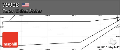 Blank Simple Map of ZIP Code 79908, no labels