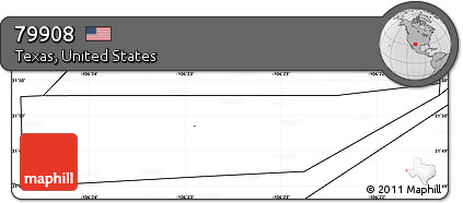 Blank Simple Map of ZIP Code 79908, no labels