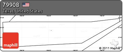 Blank Simple Map of ZIP Code 79908, no labels