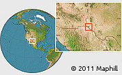 Satellite Location Map of ZIP code 79928