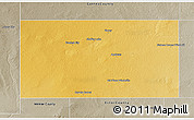 Physical 3D Map of Andrews County, semi-desaturated