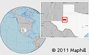 Gray Location Map of Andrews County, highlighted parent region, hill shading