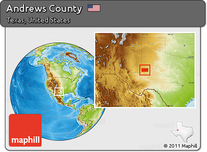 Physical Location Map of Andrews County