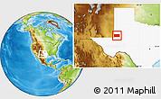 Physical Location Map of Andrews County, highlighted parent region