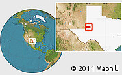 Satellite Location Map of Andrews County, highlighted parent region