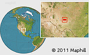 Satellite Location Map of Andrews County