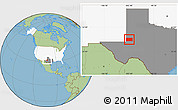 Savanna Style Location Map of Andrews County, highlighted country, highlighted parent region