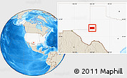 Shaded Relief Location Map of Andrews County, highlighted country