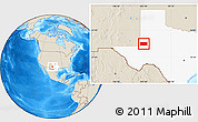 Shaded Relief Location Map of Andrews County, highlighted parent region
