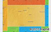 Physical Map of Andrews County, political outside