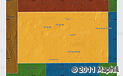 Political Map of Andrews County, darken