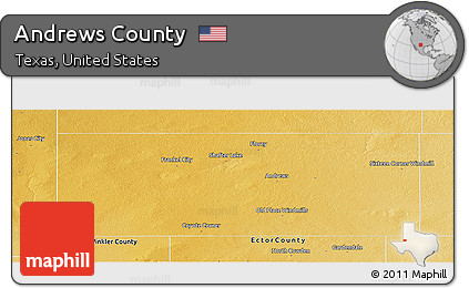 Physical Panoramic Map of Andrews County