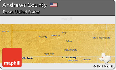 Physical Panoramic Map of Andrews County