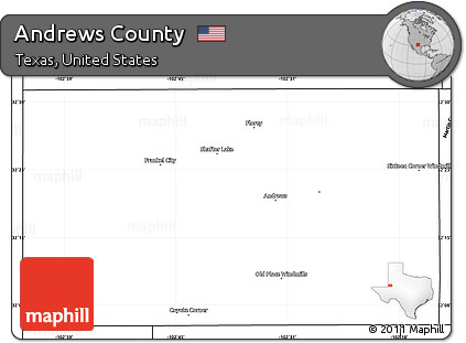 Blank Simple Map of Andrews County