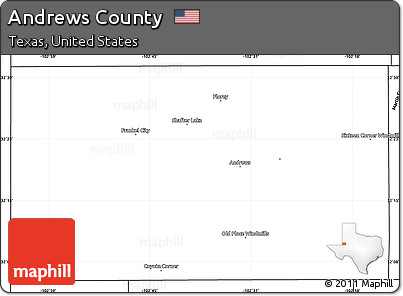 Blank Simple Map of Andrews County