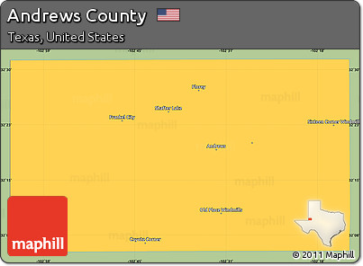 Savanna Style Simple Map of Andrews County, single color outside